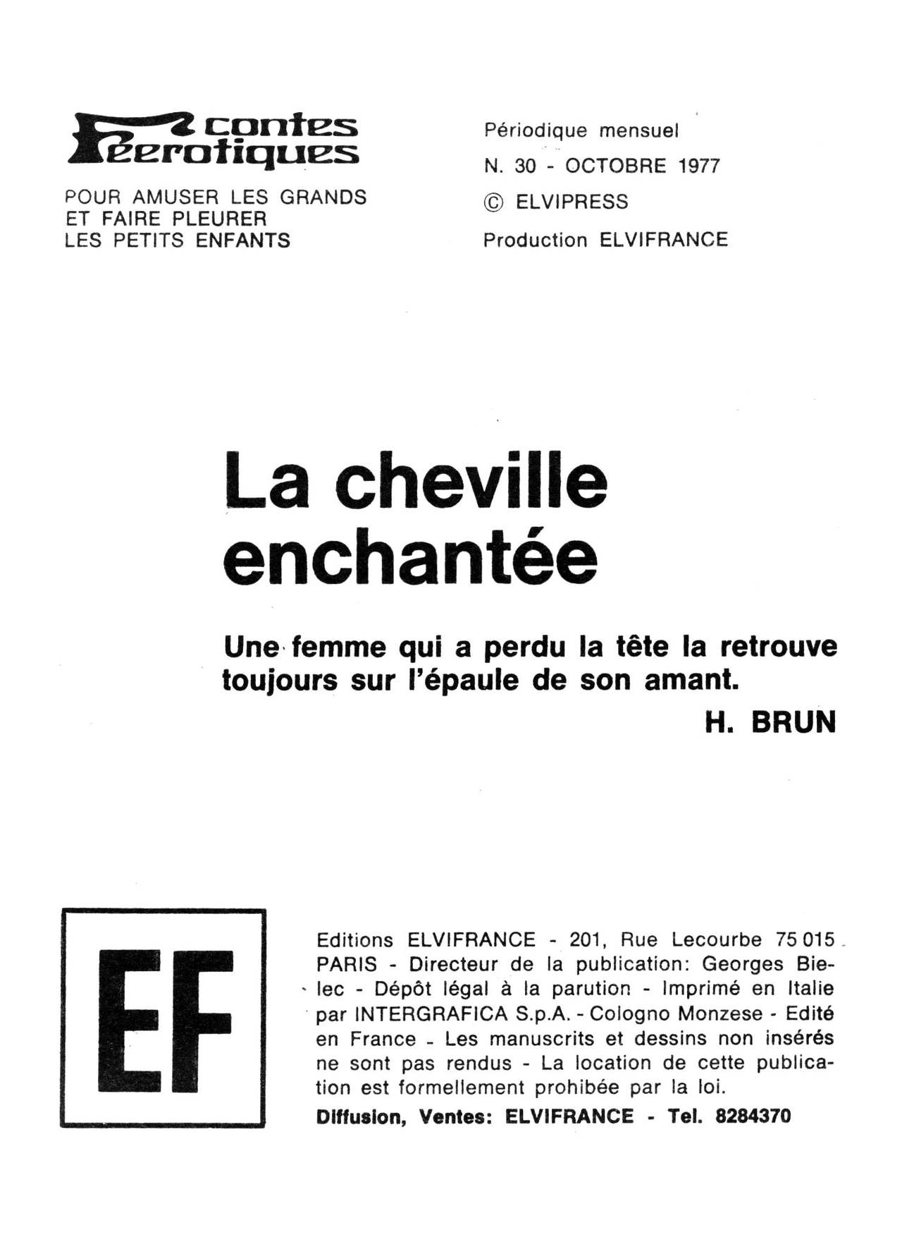 Elvifrance - Contes feerotiques - 030 - La cheville enchantée numero d'image 2