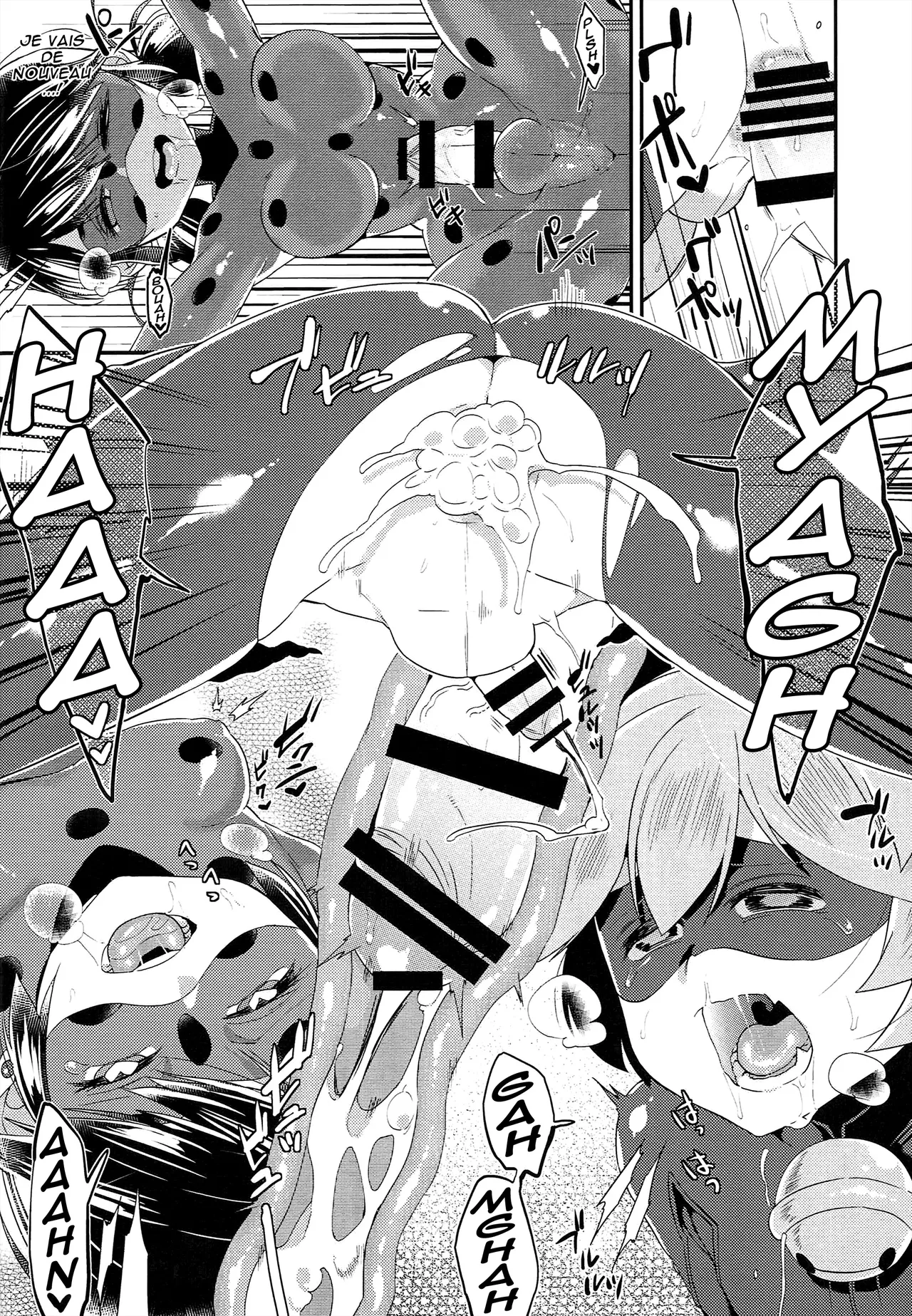 Teki no Shoi de Futanari ni Sareta Ladybug ga Cat Noir no Shojo o Ubacchau Hon  Un super-vilain a transforme Ladybug en Futanari qui sest empressee de prendre la virginite de Chat Noir numero d'image 20