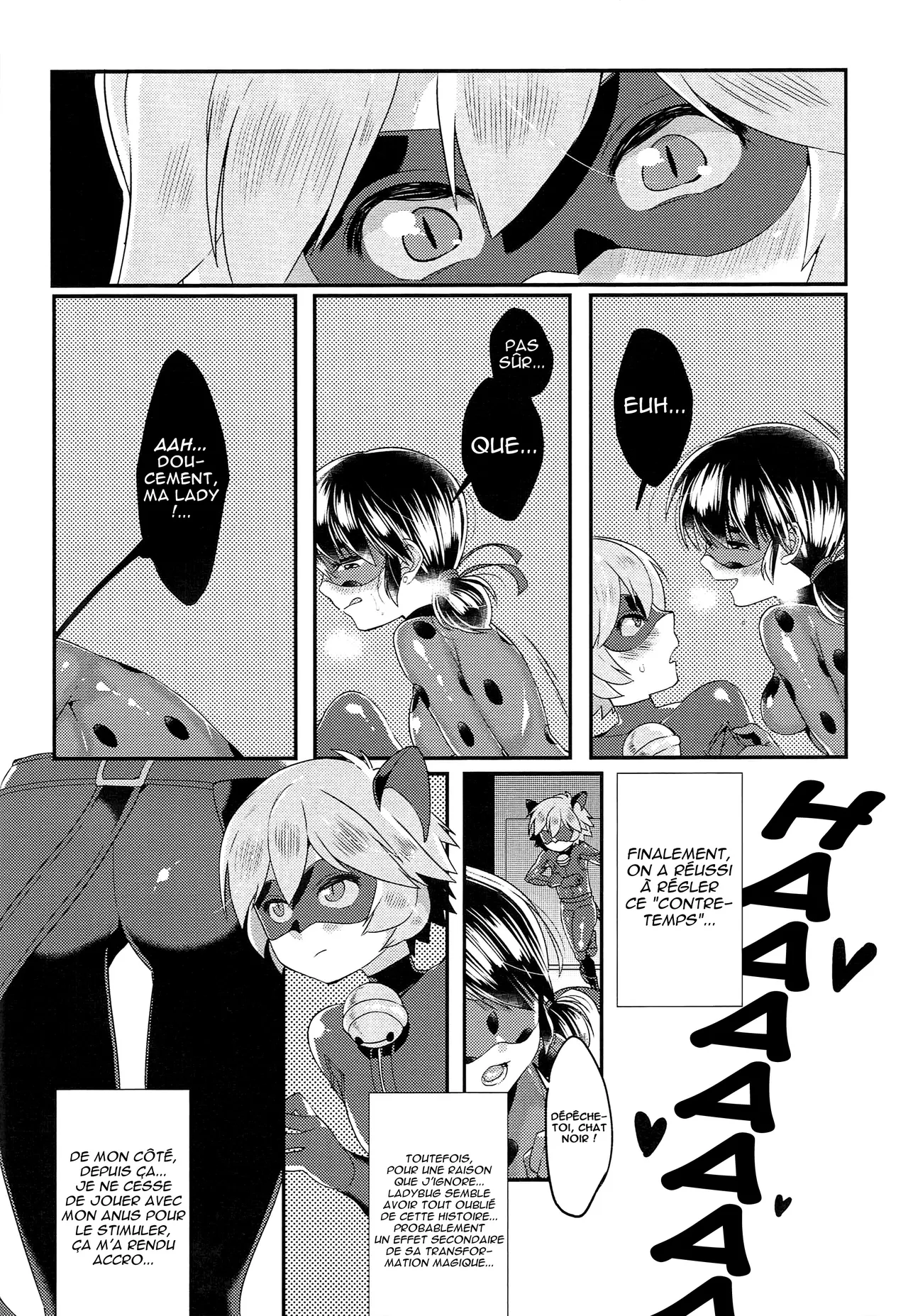 Teki no Shoi de Futanari ni Sareta Ladybug ga Cat Noir no Shojo o Ubacchau Hon  Un super-vilain a transforme Ladybug en Futanari qui sest empressee de prendre la virginite de Chat Noir numero d'image 22