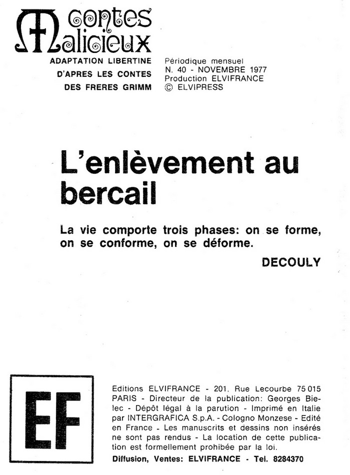 Contes Malicieux 40 - Lenlèvement au bercail par John numero d'image 1