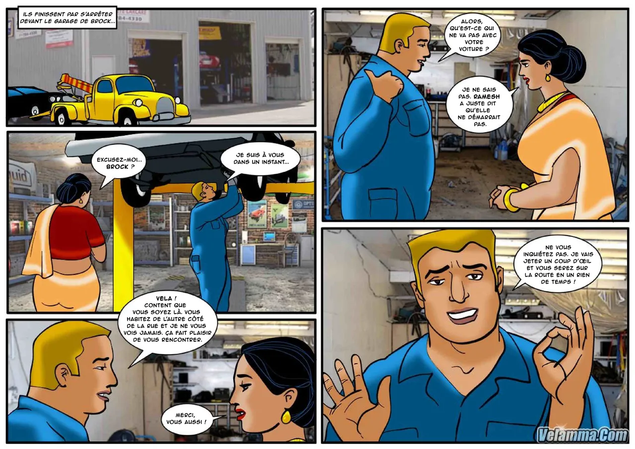 Velamma - 042- Se salit et se graisse chez le mecanicien numero d'image 11