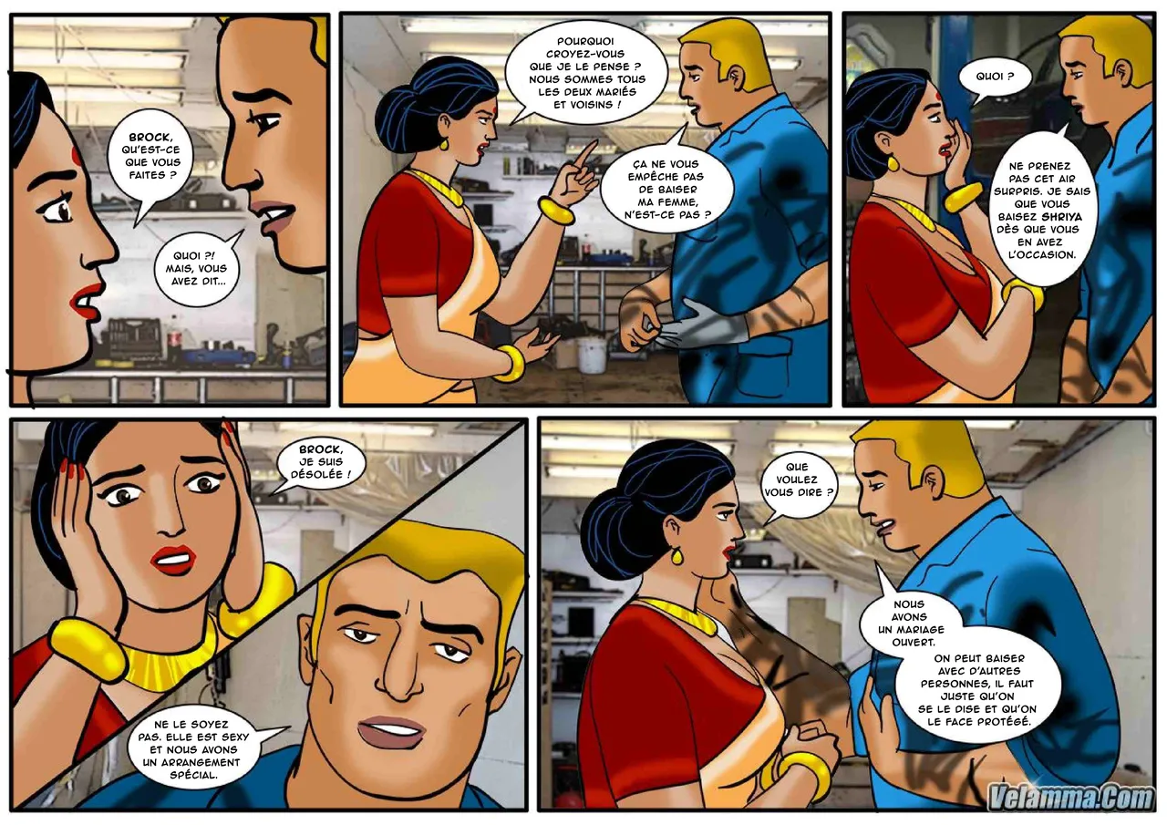 Velamma - 042- Se salit et se graisse chez le mecanicien numero d'image 14