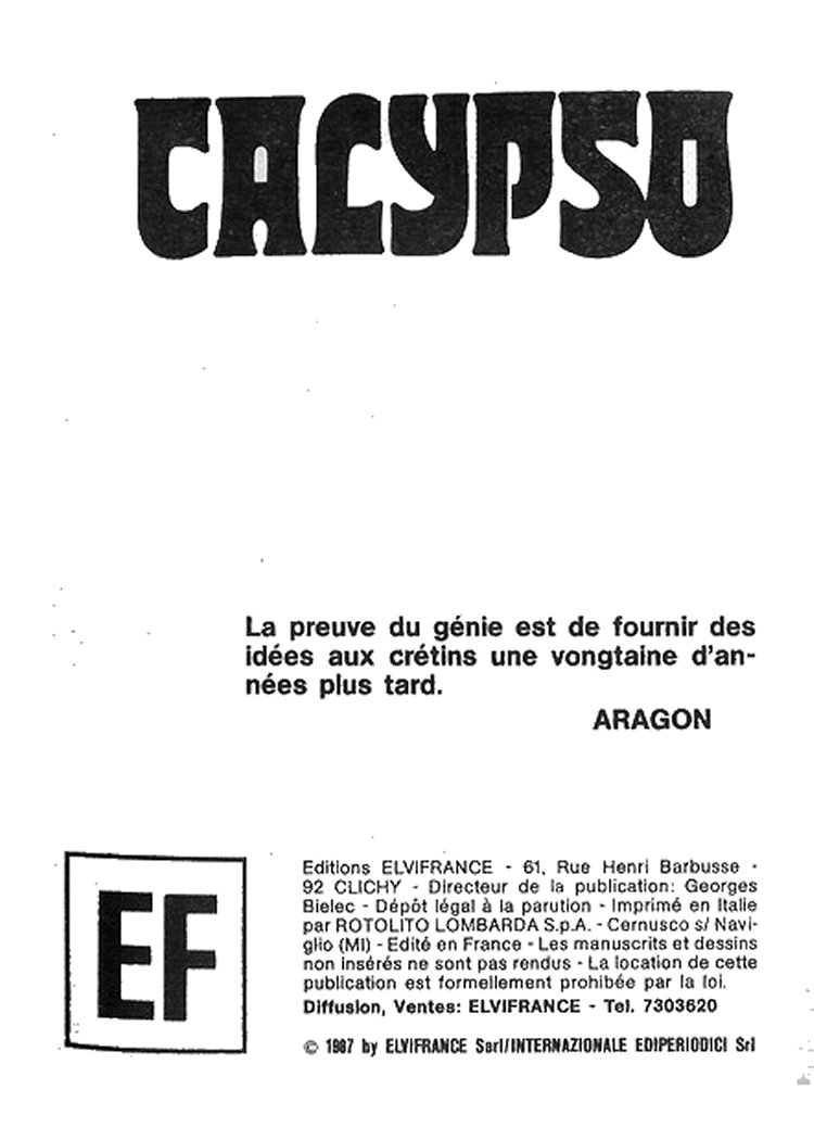 Elvifrance - Joyeuses Story - T09 - Calypso numero d'image 1