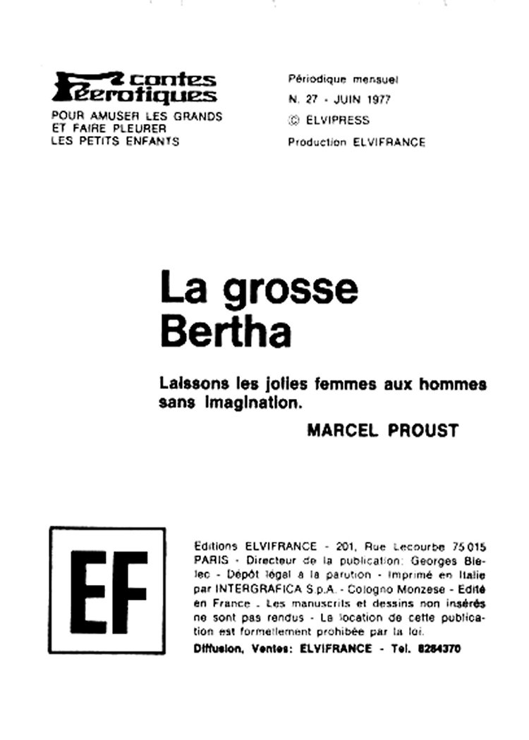 Elvifrance - Contes feerotiques - 027 - La grosse Bertha numero d'image 2