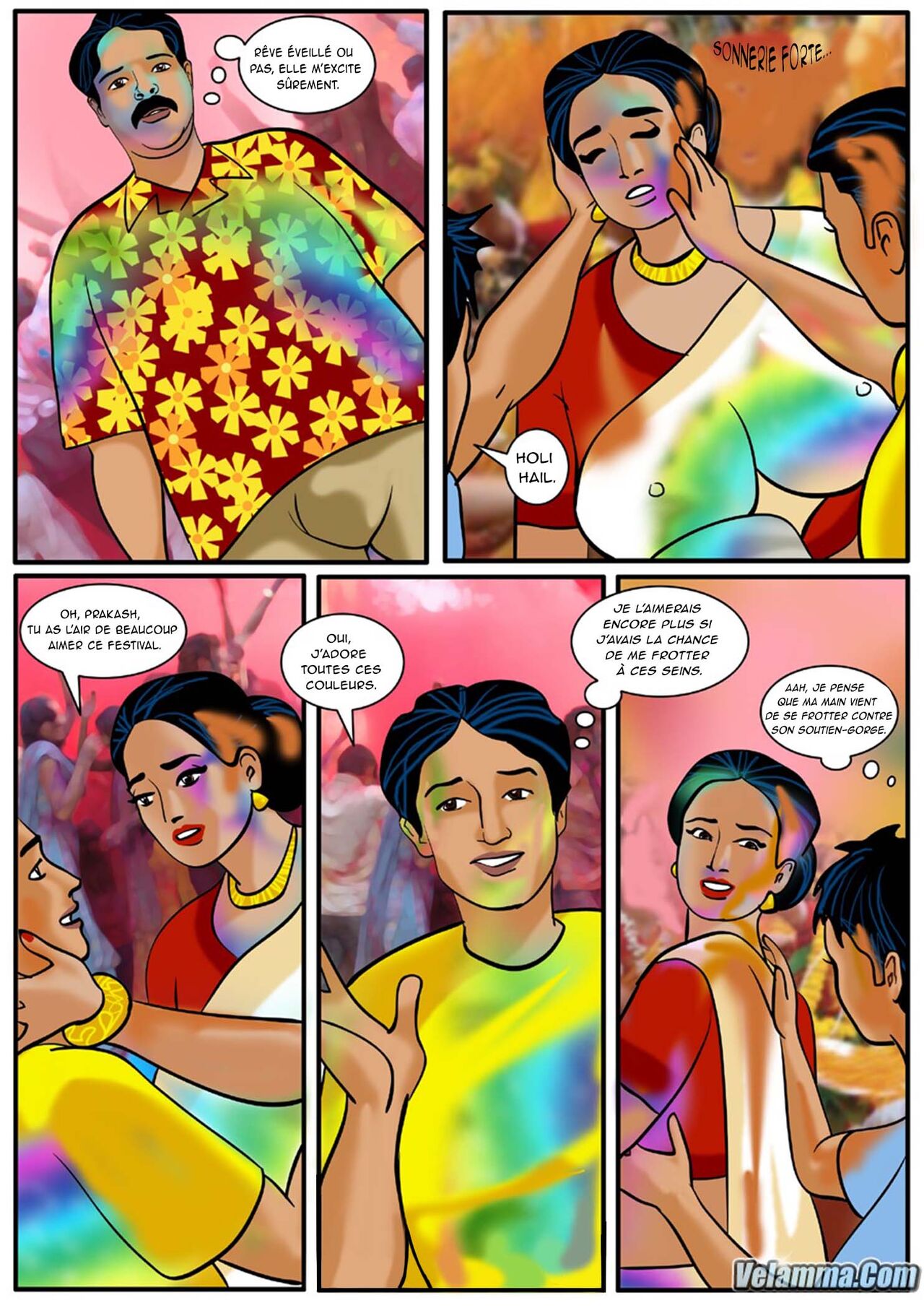 Velamma - 008 - Holi - Le festival de la couleur et... numero d'image 7