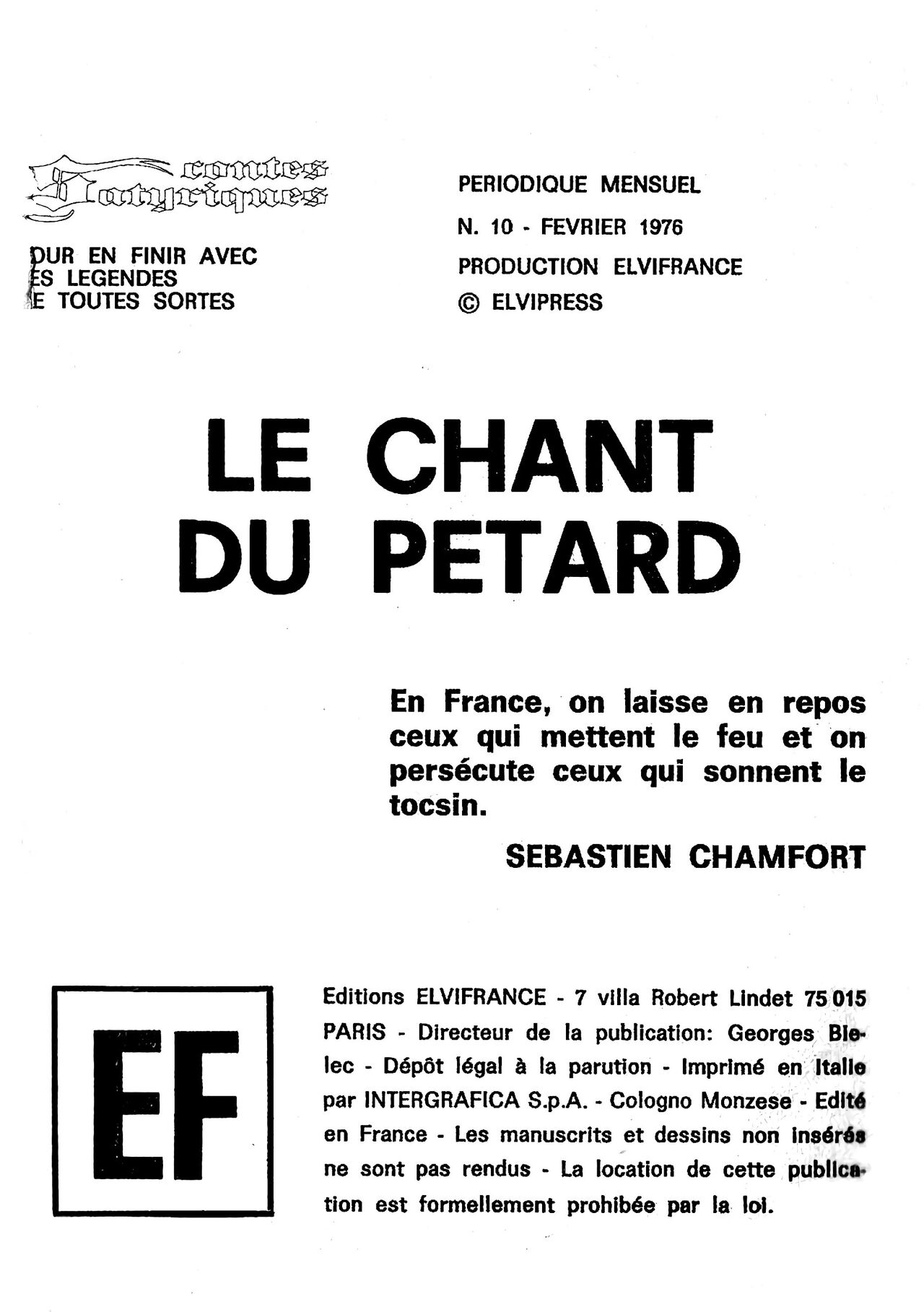 Le chant du pétard numero d'image 2