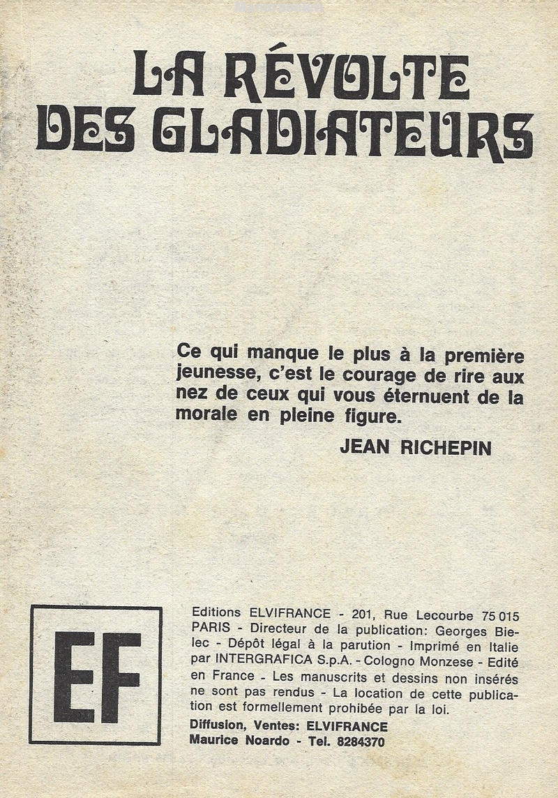Elvifrance  Série rouge - 032 - La révolte des gladiateurs numero d'image 2