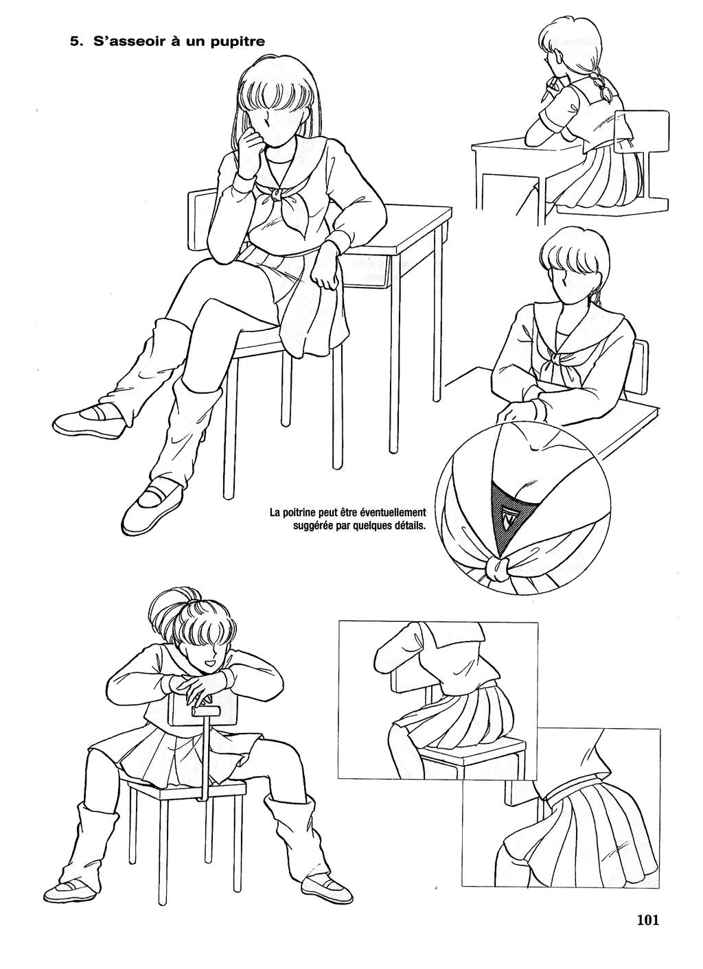 Le dessin du Manga 04 - Personnages feminin, Attitudes, Expressions numero d'image 101