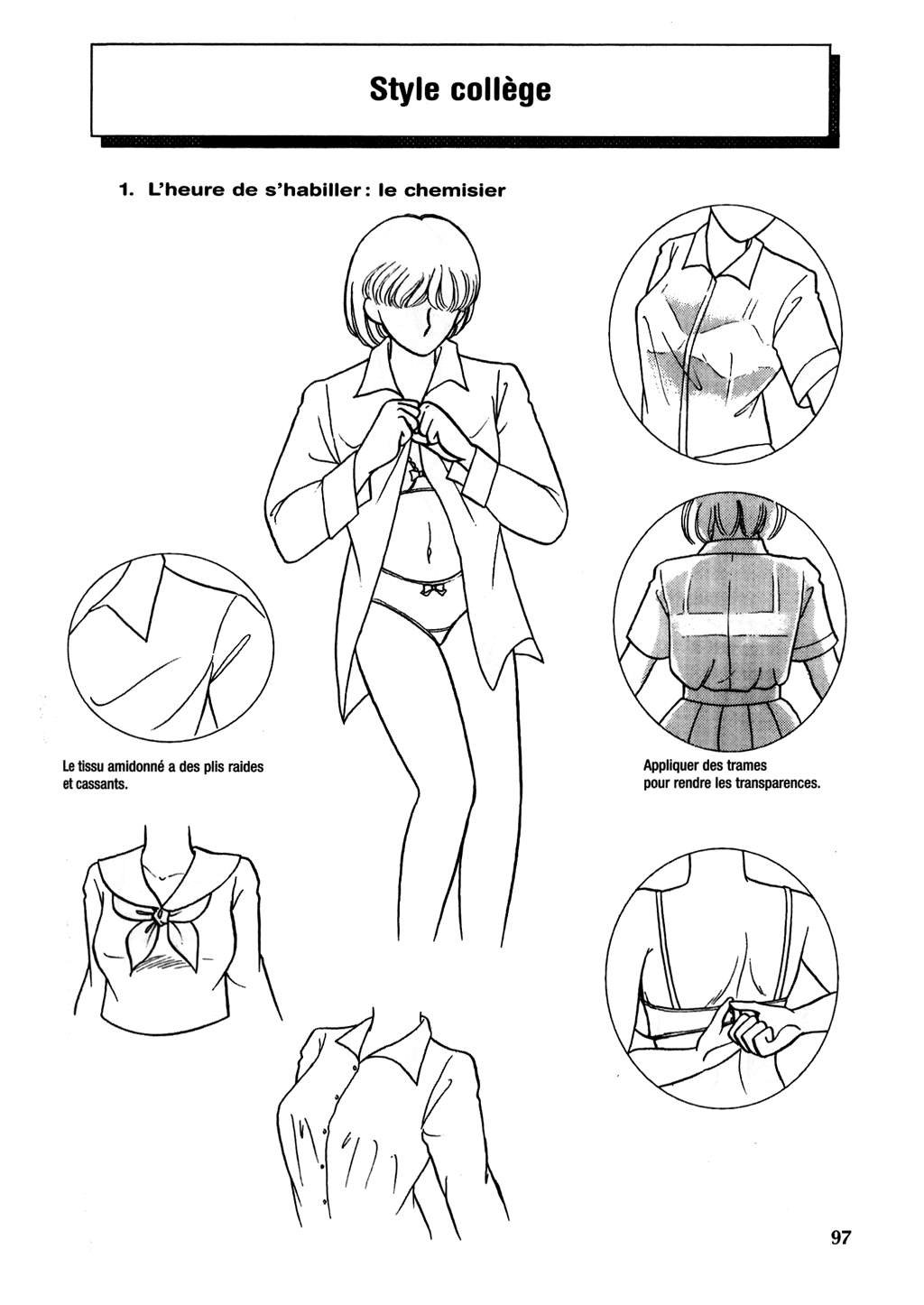Le dessin du Manga 04 - Personnages feminin, Attitudes, Expressions numero d'image 97