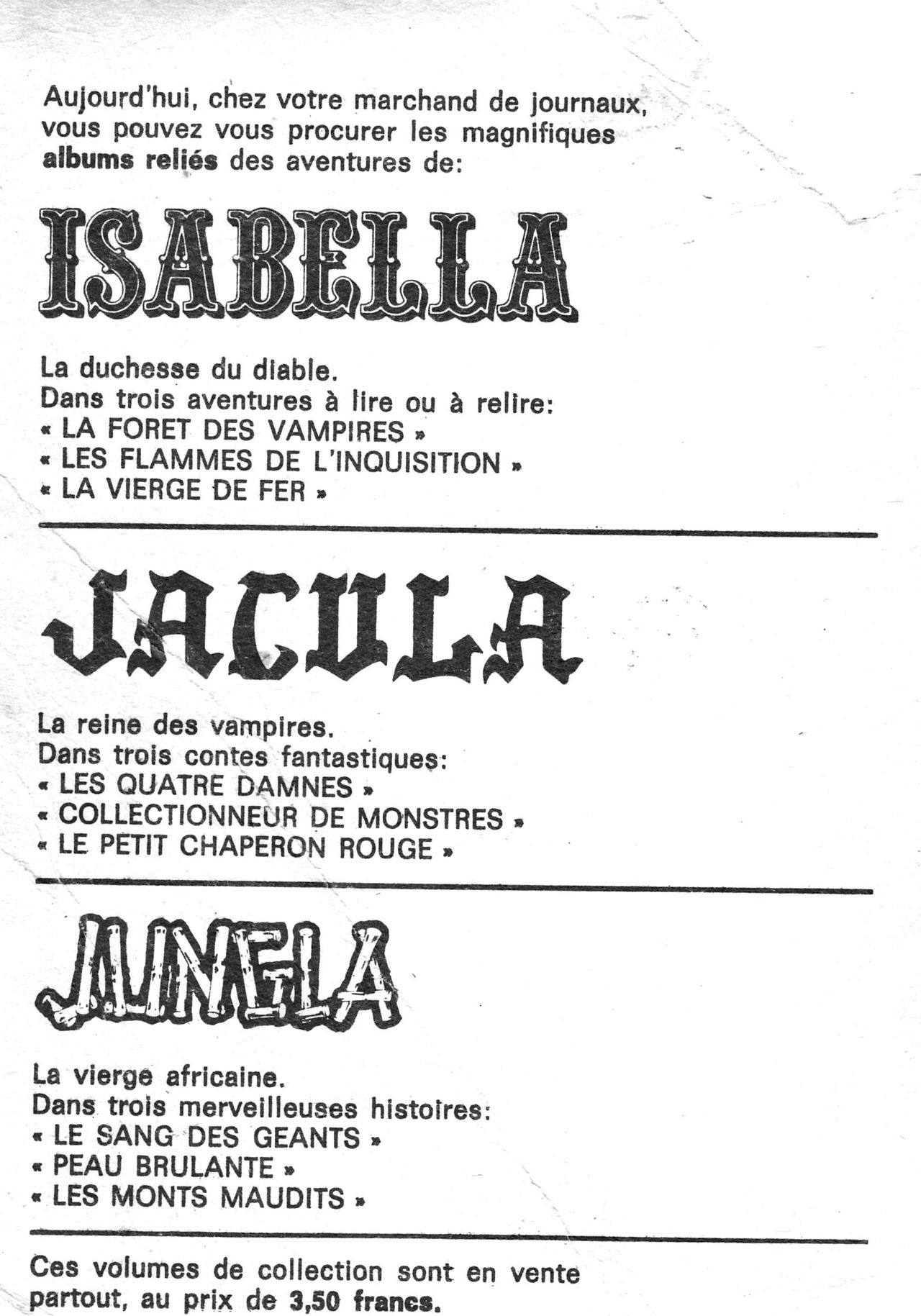 Jacula T027 - LAbominable Homme des Neiges numero d'image 1