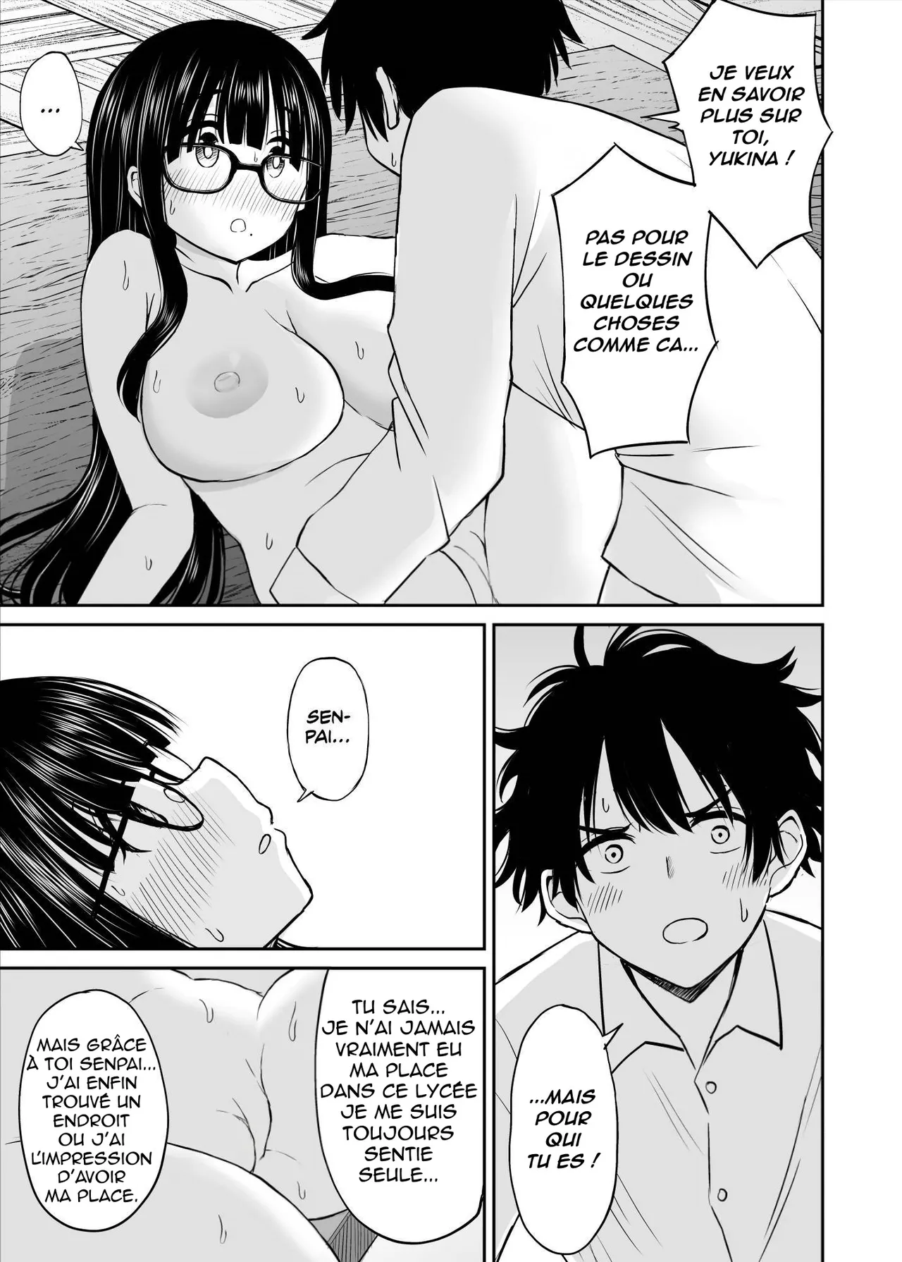 Bijutsubu no Kyonyuu Kouhai ga Nude Model ni Natta Kekka Amari ni Ero Sugite Ore no Geijutsu ga Bakuhatsushita Hanashi  Les secrets du club dart, la decouverte du croquis de nue numero d'image 39