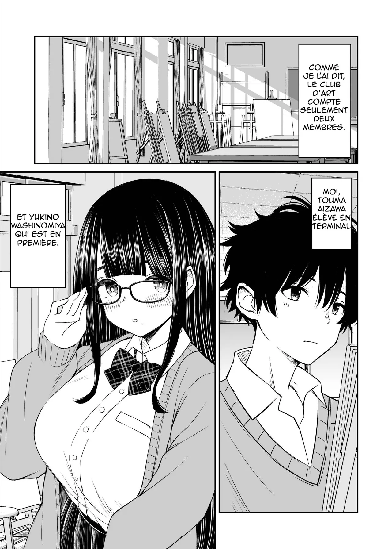 Bijutsubu no Kyonyuu Kouhai ga Nude Model ni Natta Kekka Amari ni Ero Sugite Ore no Geijutsu ga Bakuhatsushita Hanashi  Les secrets du club dart, la decouverte du croquis de nue numero d'image 3