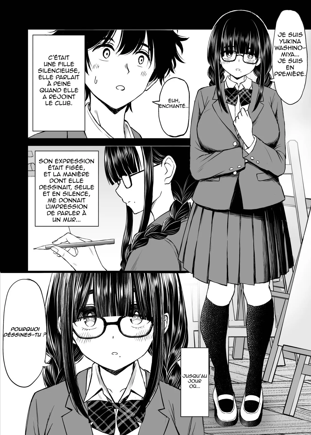 Bijutsubu no Kyonyuu Kouhai ga Nude Model ni Natta Kekka Amari ni Ero Sugite Ore no Geijutsu ga Bakuhatsushita Hanashi  Les secrets du club dart, la decouverte du croquis de nue numero d'image 4