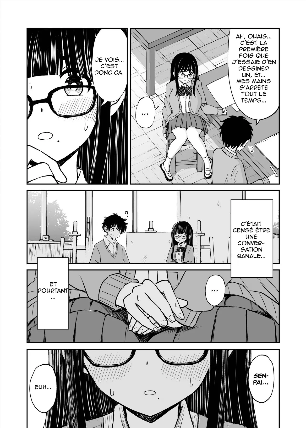 Bijutsubu no Kyonyuu Kouhai ga Nude Model ni Natta Kekka Amari ni Ero Sugite Ore no Geijutsu ga Bakuhatsushita Hanashi  Les secrets du club dart, la decouverte du croquis de nue numero d'image 9