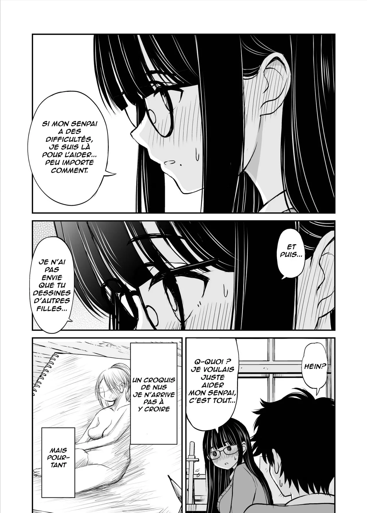 Bijutsubu no Kyonyuu Kouhai ga Nude Model ni Natta Kekka Amari ni Ero Sugite Ore no Geijutsu ga Bakuhatsushita Hanashi  Les secrets du club dart, la decouverte du croquis de nue numero d'image 11