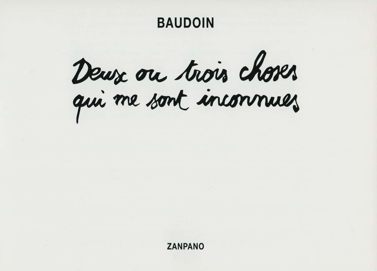 Baudoin deux ou trois choses inconnues numero d'image 2