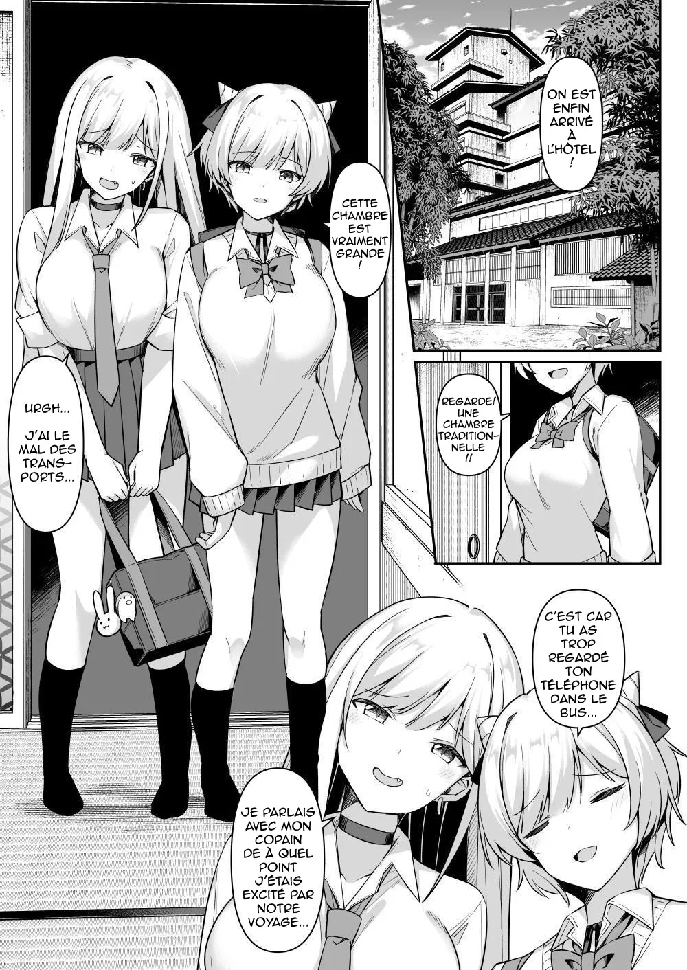Shuugaku Ryokou de Onsen Ryokan ni Kita Gal, Nakai no Dekachinpo de Wakarase Zecchou  En voyage scolaire a lauberge, des amies rencontrent un puceau a gros bite numero d'image 2