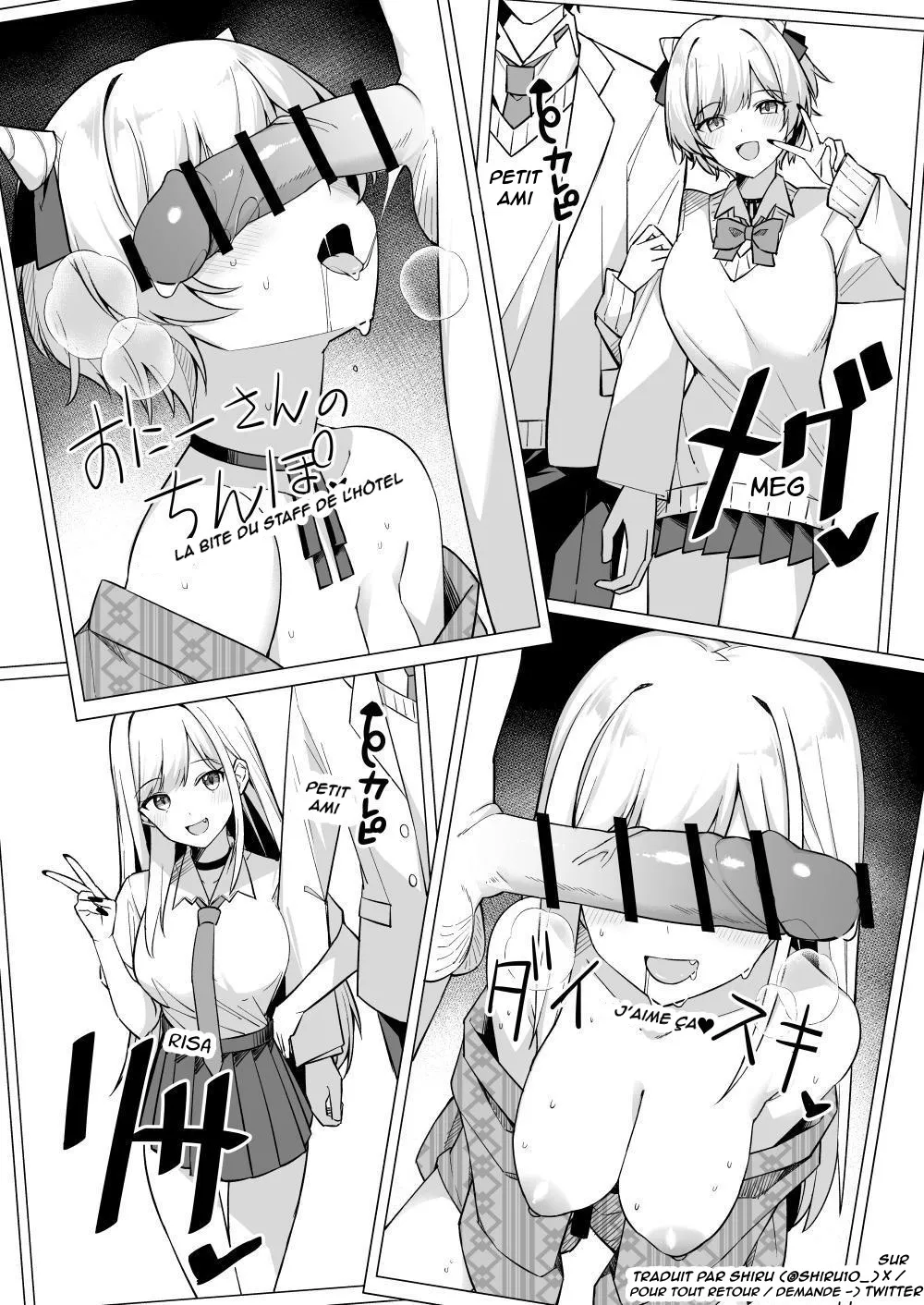 Shuugaku Ryokou de Onsen Ryokan ni Kita Gal, Nakai no Dekachinpo de Wakarase Zecchou  En voyage scolaire a lauberge, des amies rencontrent un puceau a gros bite numero d'image 64
