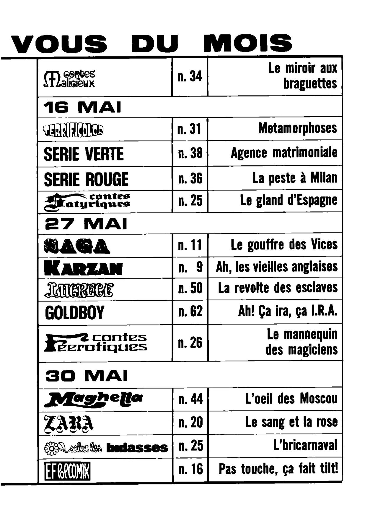 Goldboy 062 - Ah! ça ira, ça I.R.A -  - Mai 1977 numero d'image 115