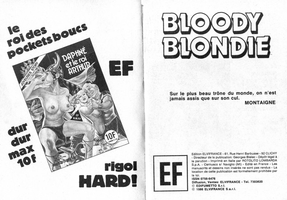 PFA - Elvifrance - Satires 90 Bloody Blondie - b Tippy Témoignage numero d'image 1