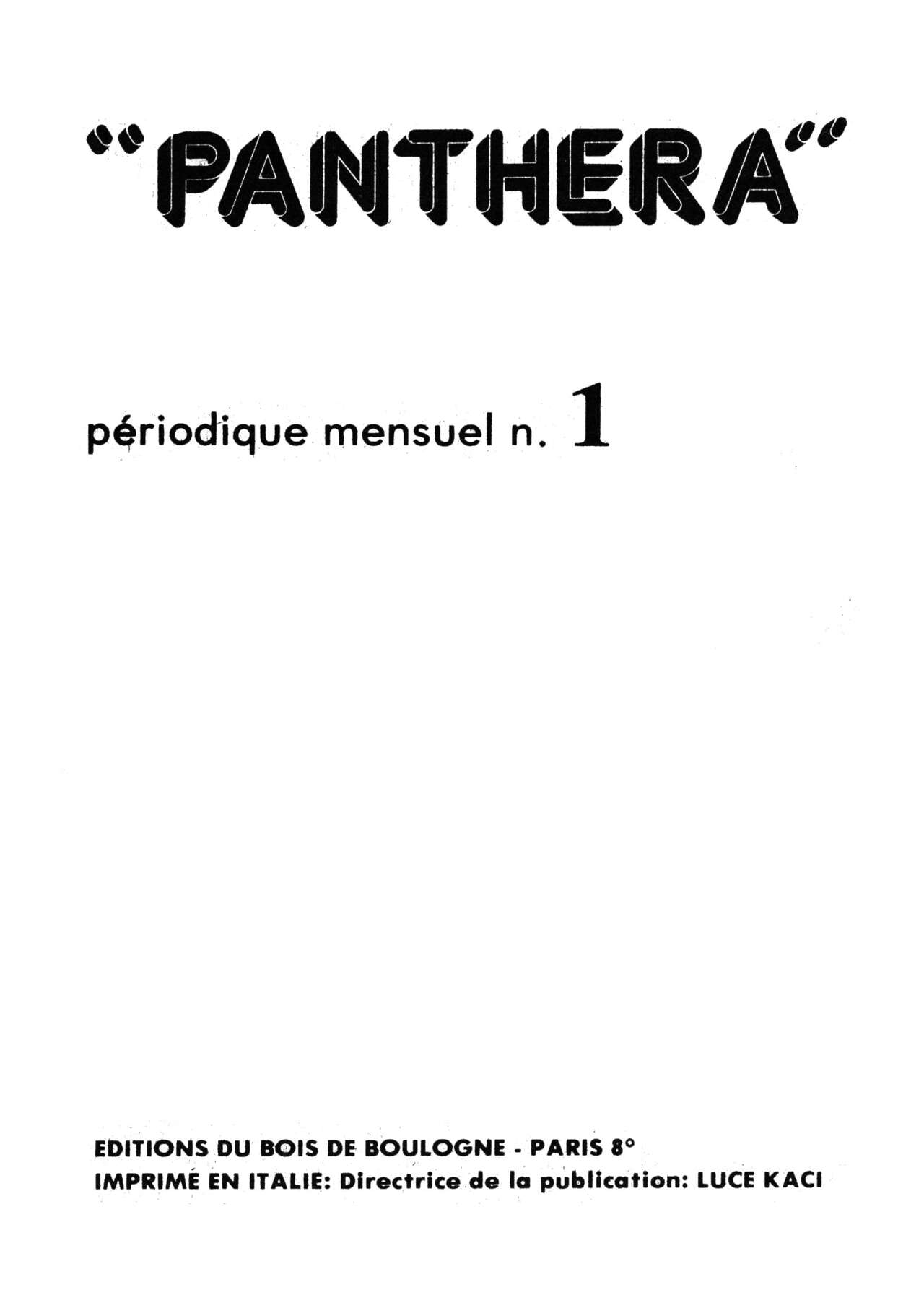 Panthera 001 - Bioniquement vôtre numero d'image 1