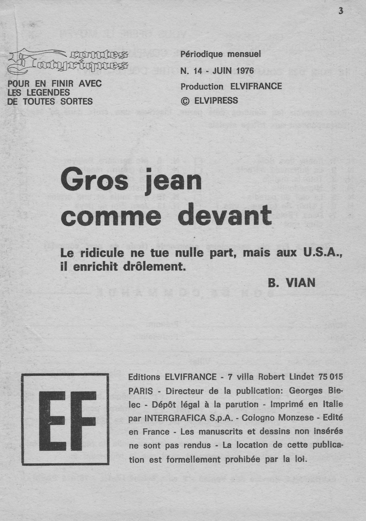 Elvifrance - Contes satyriques - 014 - Gros Jean comme devant numero d'image 2