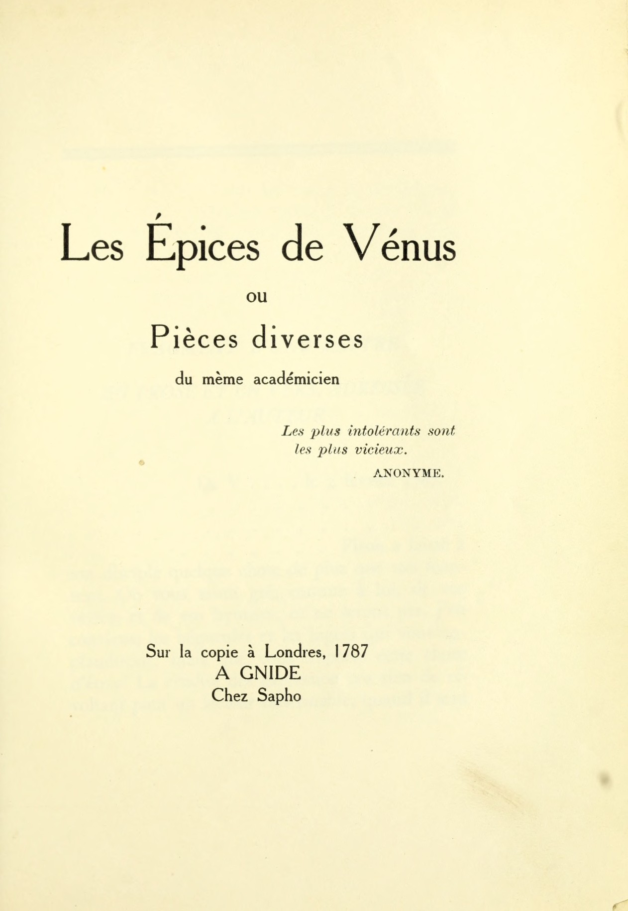 LArétin français : par un membre de lAcadémie des dames ... Sur la copie à Londres, 1782 numero d'image 90