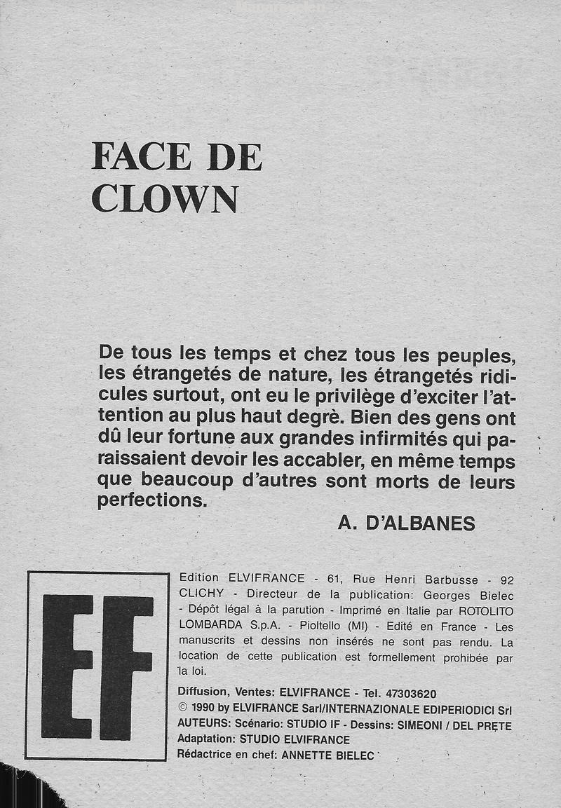 Elvifrance - Epouvante - 004 - Face de clown numero d'image 2