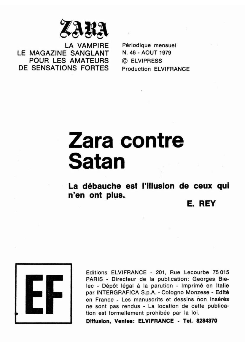 Zara la Vampire 046 - Zara contre Satan numero d'image 2