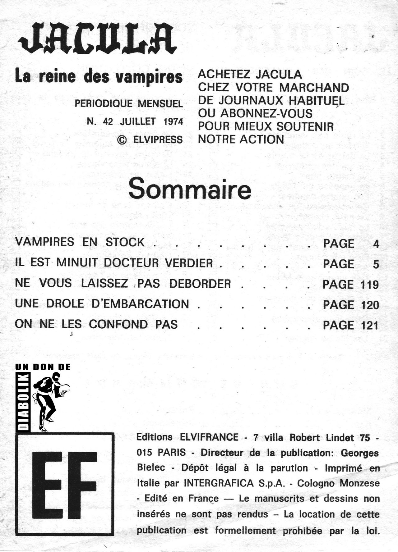 Elvifrance - Jacula - T042 - Il est Minuit, Docteur Verdier ! numero d'image 2