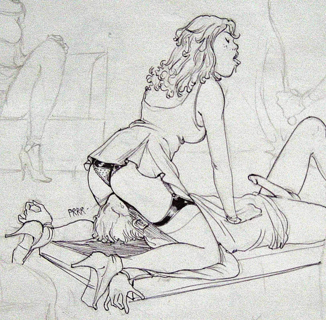 EROTIC FACE SITTING DRAWING 2 numero d'image 26