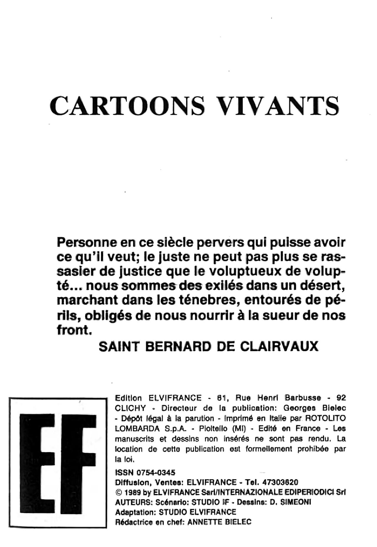 INCUBE N°79a - Cartoons vivants numero d'image 3